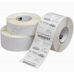 White paper personalised heat sensitive barcode stickers roll