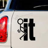 divertidas pegatinas de coche reciclable ecológico diseño de etiqueta de automóvil