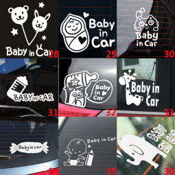 OEM car removable rectangle stickers on window glass