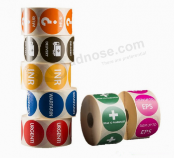 Design your own custom adhesive paper circle stickers cheap