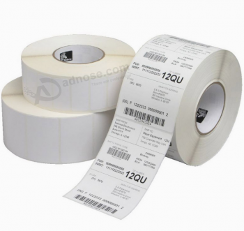 Autocollant individuel personnalisé en papier laminé couché blanc