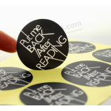 handgemaakte matte papieren chocoladesticker voor pakket