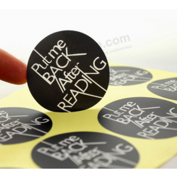 handgemaakte matte papieren chocoladesticker voor pakket
