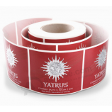 goede kwaliteit aangepaste sticker papierrol logo label