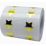 goede verkopende PET aangepaste nominaal gebruik zelfklevende folie gouden stickers