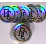 hele verkopende zelfklevende PET zilveren logo metalen sticker