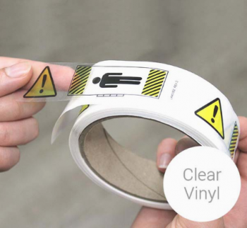 Clear visibility and Water resistance transparent label sticker
