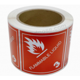 Étiquettes et autocollants d’avertissement d’incendie en feuille de vinyle imperméable