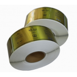 goed verkopende gloosy gouden folie reliëf metalen sticker