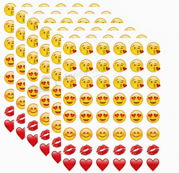 promotion cadeau smiley emoji A4 visage autocollant dessin animé papier