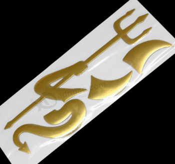 3d cortado em relevo personalizado relevo metal adesivos de logotipo