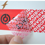 hoge kwaliteit helder pvc merk beveiligingslabel sticker