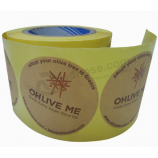 Adesivo in vinile Die Cut personalizzato con logo stampato con rivestimento UV