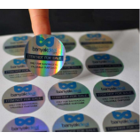 zelfklevend glanzend zilver garantie label hologram stickers