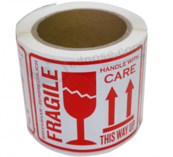 cheap printed roll shipping packging fragile stickers