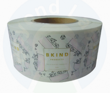 self-adhesive lamination white paper sticker on roll