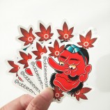 пользовательские наклейки этикеток печать поцелуй вырезать виниловые наклейки