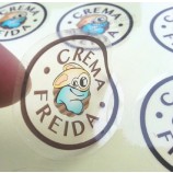 zelfklevend logo transparant op maat Die Cut fragiele sticker