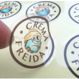 op maat gemaakte transparante transparante vinyl labels stickers
