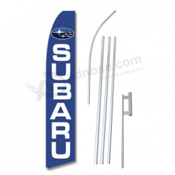 Custom Logo Flying Subaru Swooper Flag With Aluminium Pole