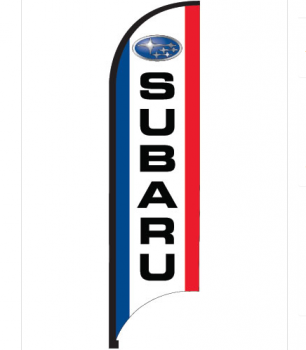 Digital printed advertising Subaru swooper banner flags