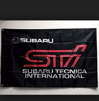 bandera negra de subaru bandera de subaru racing Car banner bandera de poliéster 3x5ft