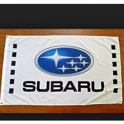 Hete verkoop subaru vlag aangepaste afdrukken polyester subaru banner
