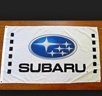Vente chaude Subaru drapeau impression personnalisée polyester Subaru bannière