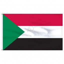 ONE Nuovo 3x5 bandiera sudan 3'x5 'passacavi in ​​ottone super resistente allo sbiadimento esterno per il tuo giardino