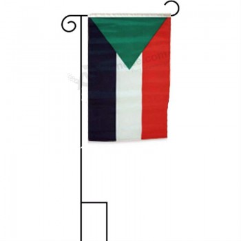 12 « x18 » Soudan à manches drapeau en polyester avec support de jardin