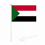 Short shipping time 2019 digital print  SUDAN national logo hand flag