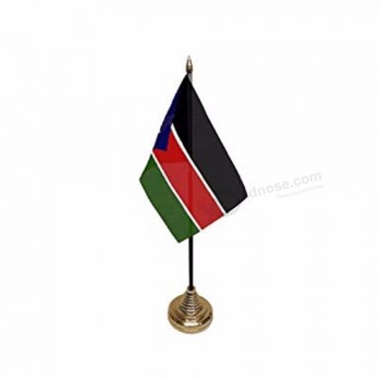 impressão de seda 68d poliéster bandeira do país do sudão do sul