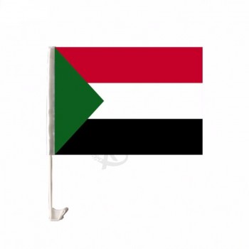 Impresión de logotipo personalizado al por mayor directo de fábrica de la bandera de la ventana del coche de Sudán