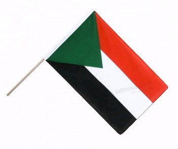 billige kundenspezifische sudan hand wehende fahnen
