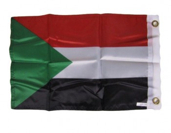aangepaste 100% polyester Soedan nationale vlag