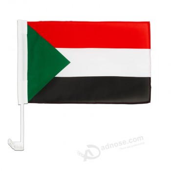 Bandeiras da janela de carro do país do Sudão de impressão 100% poliéster