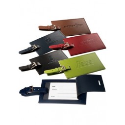 Étiquettes de bagages en cuir rectangulaires personnalisées