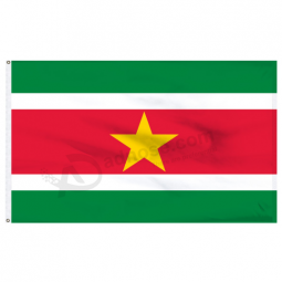 수리남의 옥외 3x5ft 기치 국가 폴리 에스테 깃발