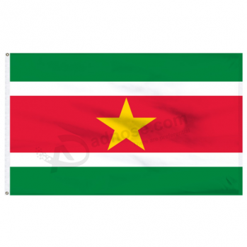 bandeiras nacionais do poliéster da bandeira 3x5ft exterior de suriname