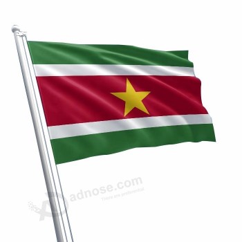 высокое качество национальной страны полиэстер ткань суринам баннер суринам флаг