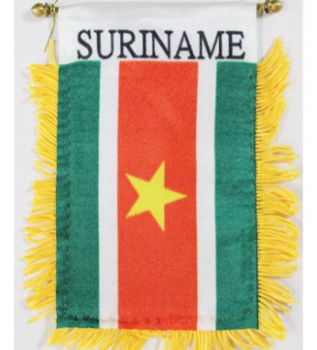 Carro nacional de suriname de venda quente pendurado bandeira de borla