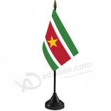 Suriname Tischfahne mit Metallfuß Suriname Tischfahne mit Ständer
