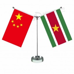 Office Small Size Polyester Sranan Suriname Desk Table Flag