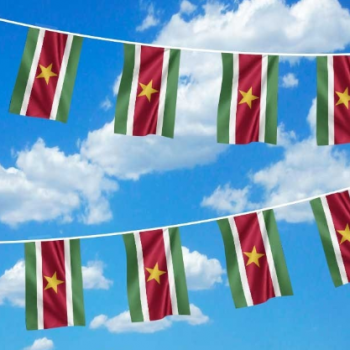 bandera de la cadena de mini surinam bandera del empavesado de surinam