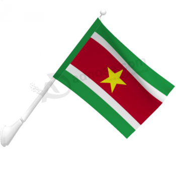 poliéster de malha montado na parede bandeira do suriname atacado