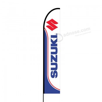 Advertising Feather Banner Swooper Flag Sign With Flag Pole Kit And Ground Stake Red Compatible With Yamaha Motorcyles Authorized Dealer Lots