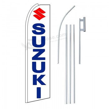 neoplex - полный комплект флагов «suzuki logo» - включает в себя 12-футовый флаг с перьями из нержавеющей стали и 15-футов