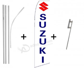 Suzuki quantidade 2 super flag & pólo kits