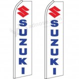 2 swooper flutter veer vlag suzuki logo blauw rood wit