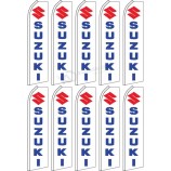 10 развевающихся флажков suzuki логотип синий красный белый